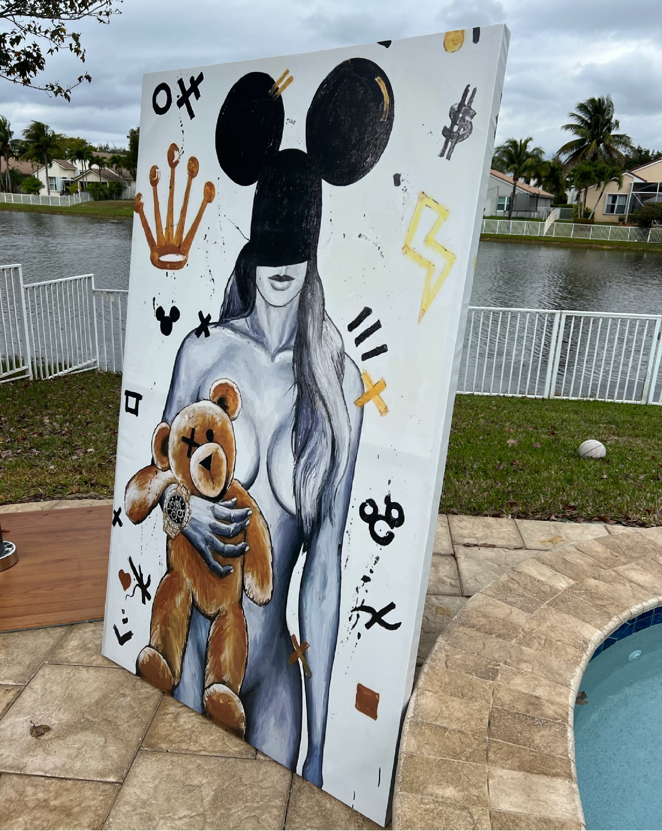 Abstract Mikey Woman Canvas Art