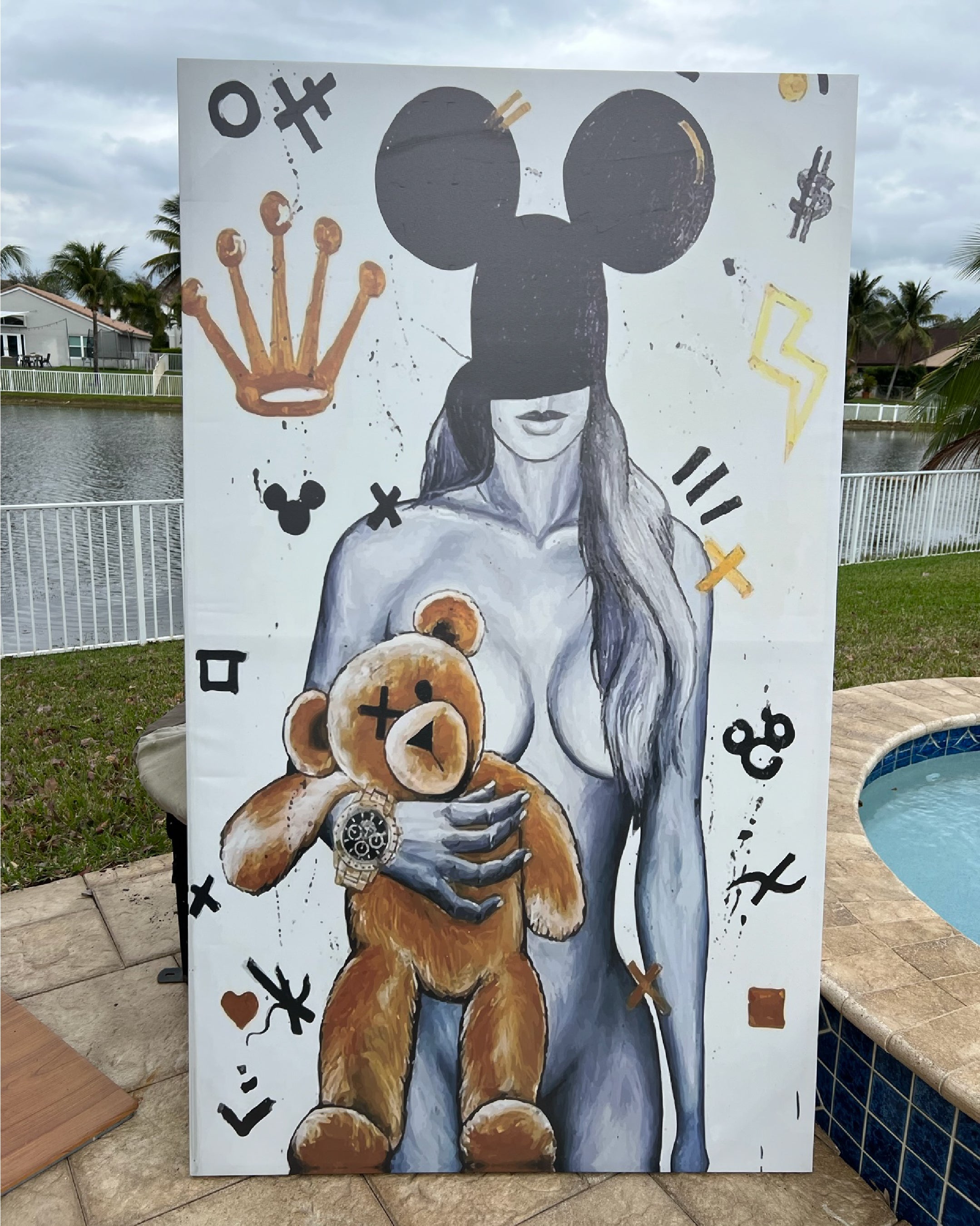Abstract Mikey Woman Canvas Art