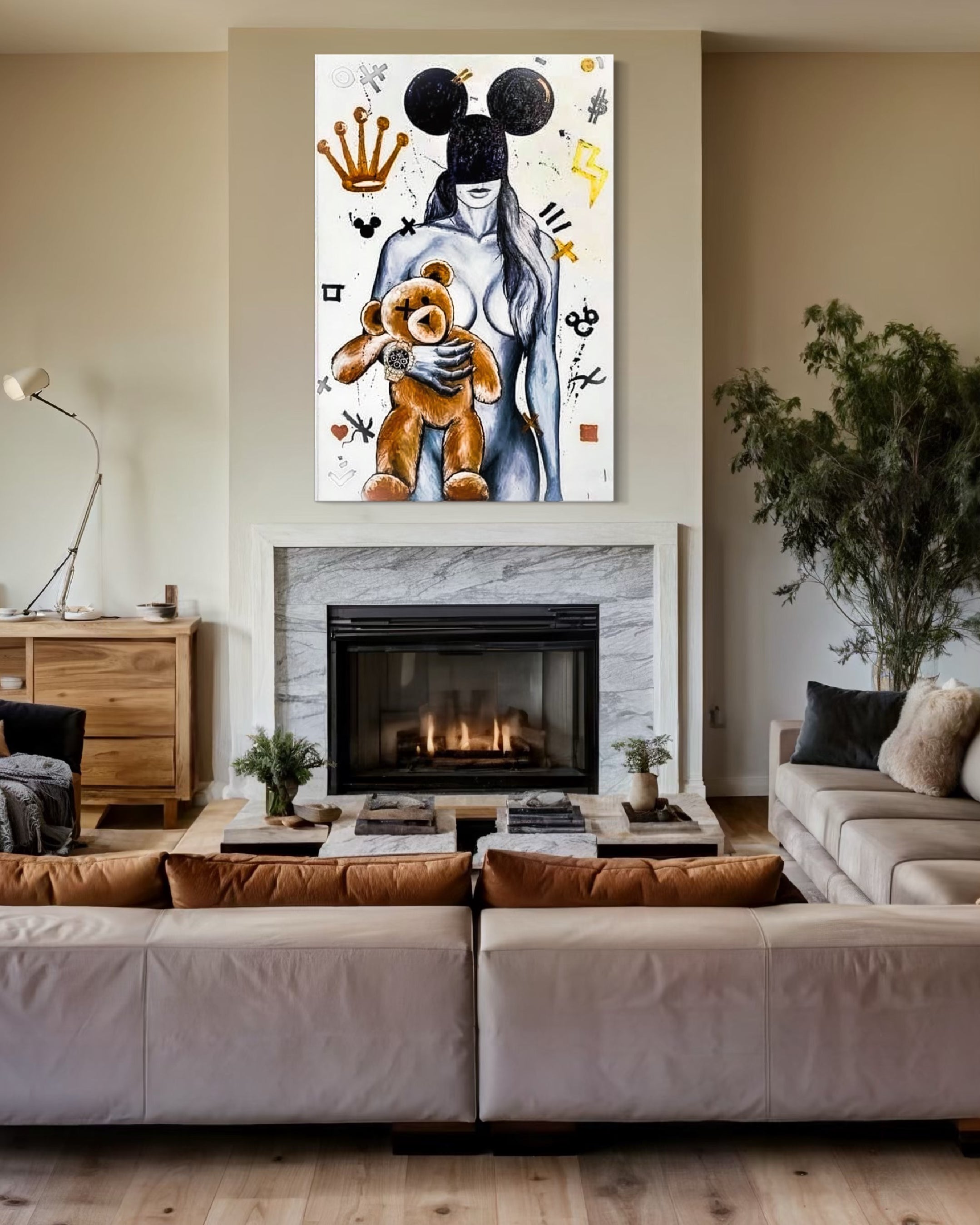 Abstract Mikey Woman Canvas Art
