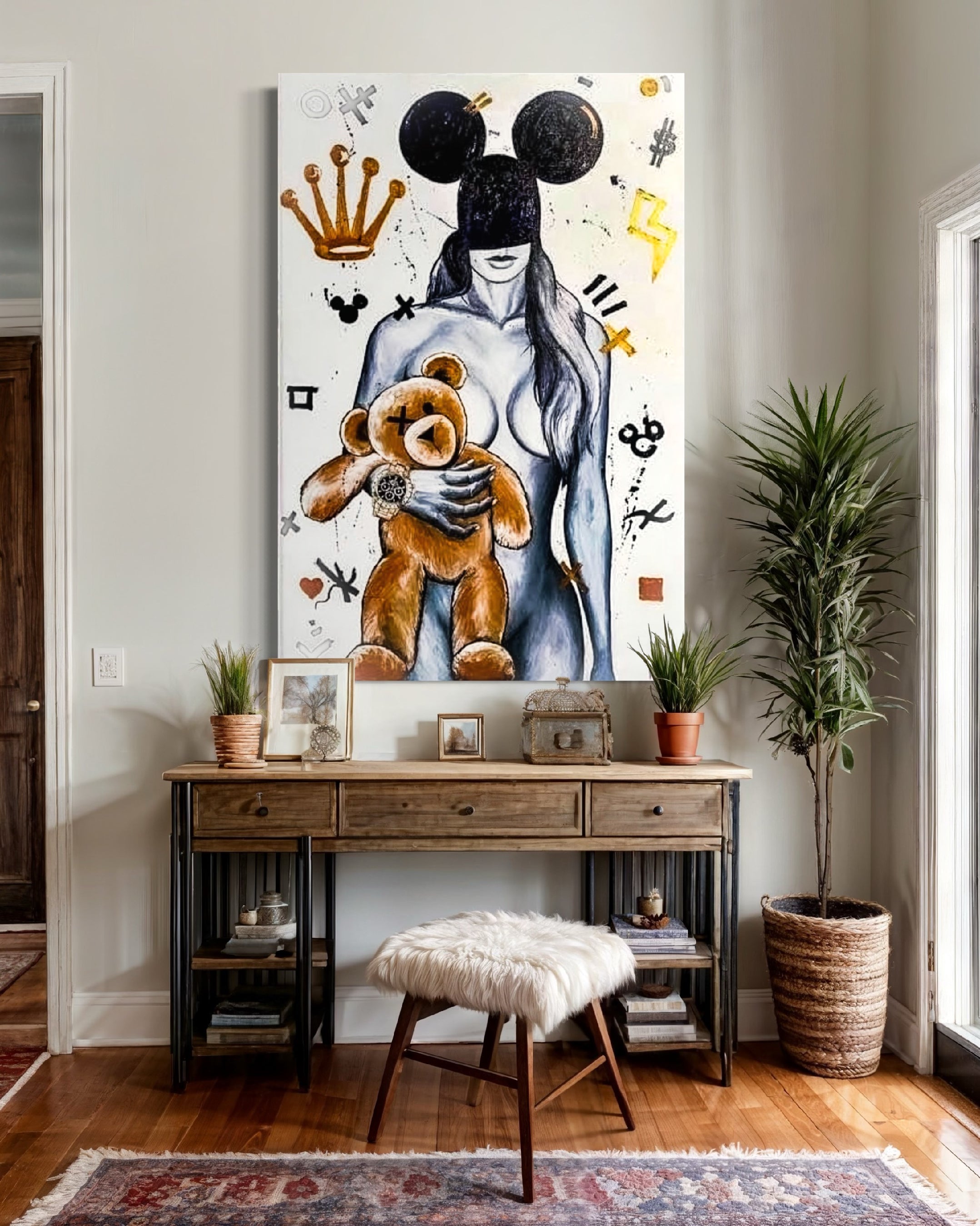 Abstract Mikey Woman Canvas Art