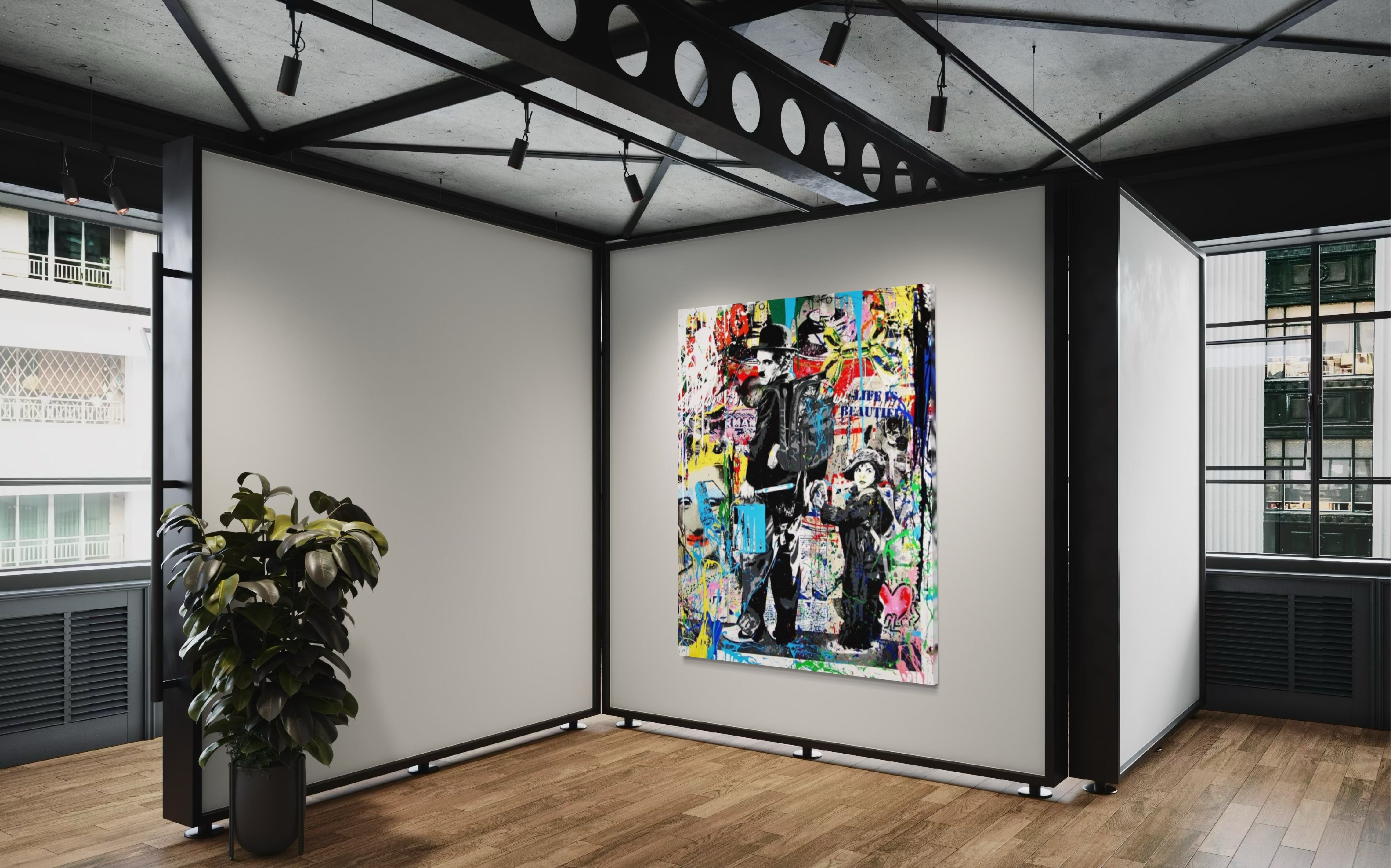 Movie Master Chaplin Abstract Graffiti Art