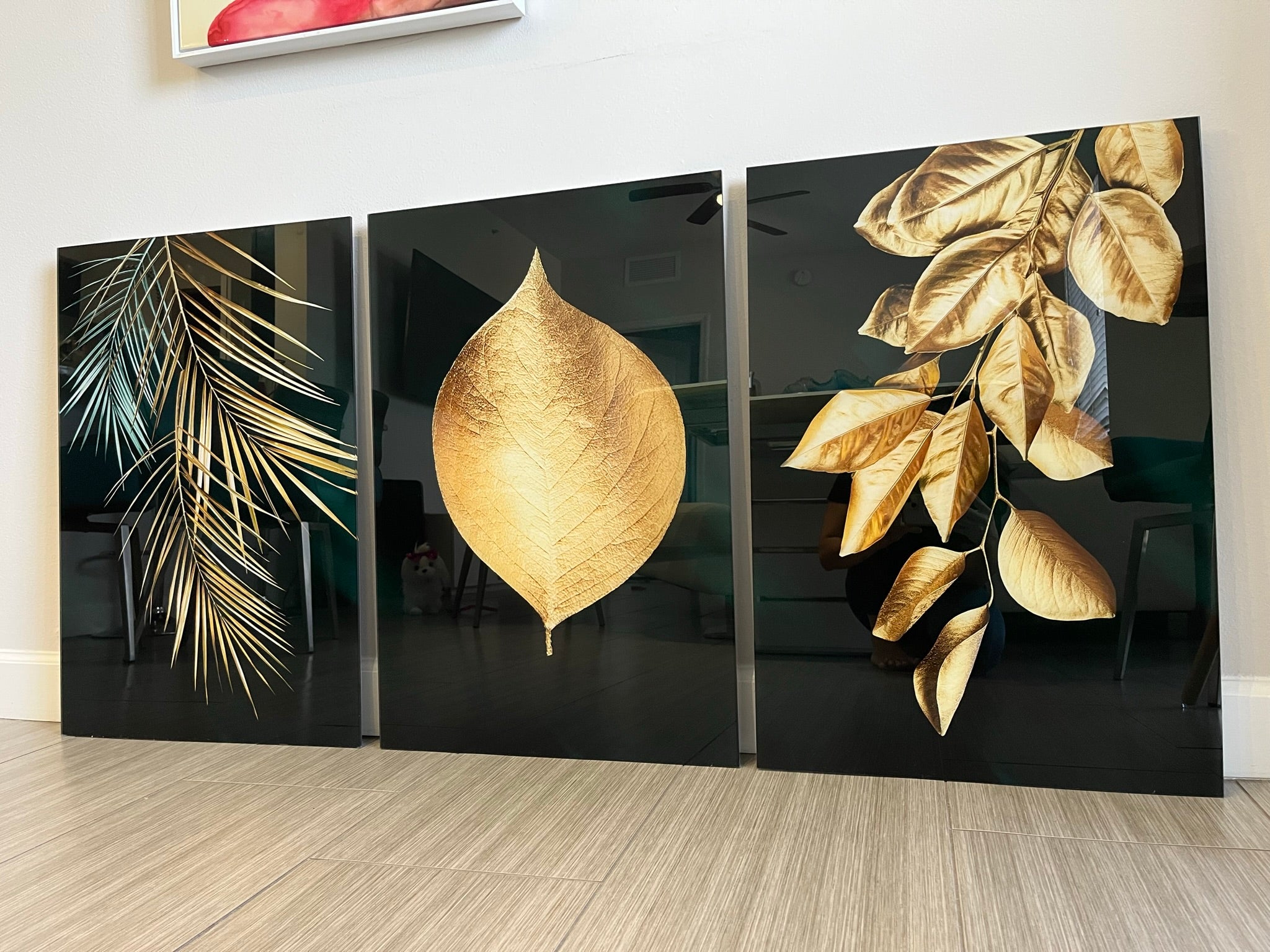 Wall Abstract Botanical Leaves Pictures Nordic Plant Leaf Paintings