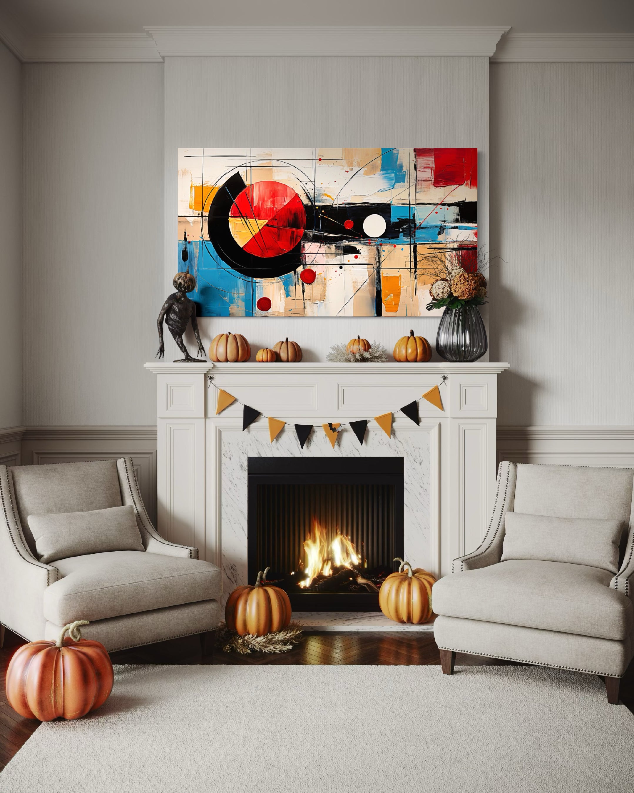 Alsingbago Large Abstract Canvas Wall Art