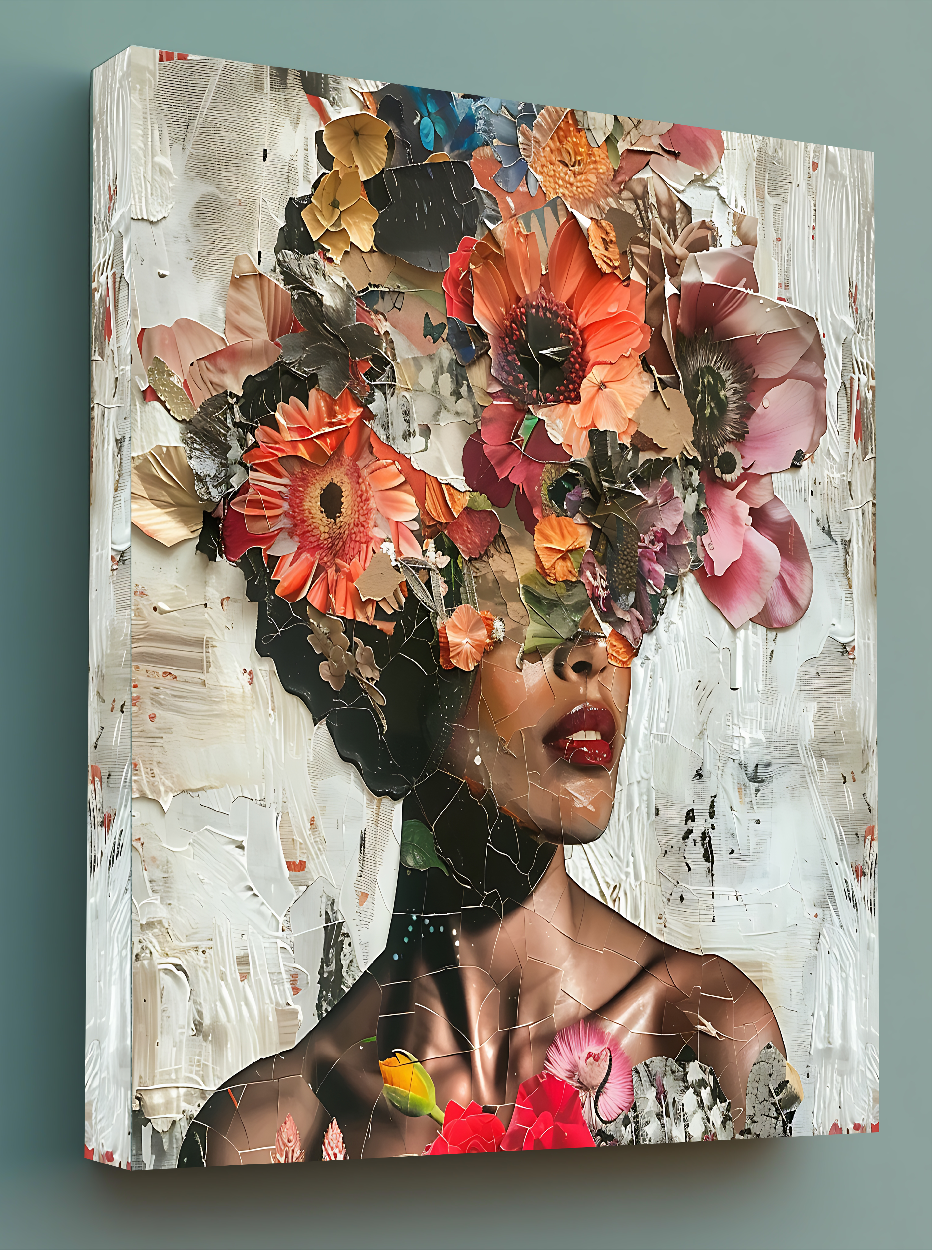 Woman Art Flowers Canvas Art
