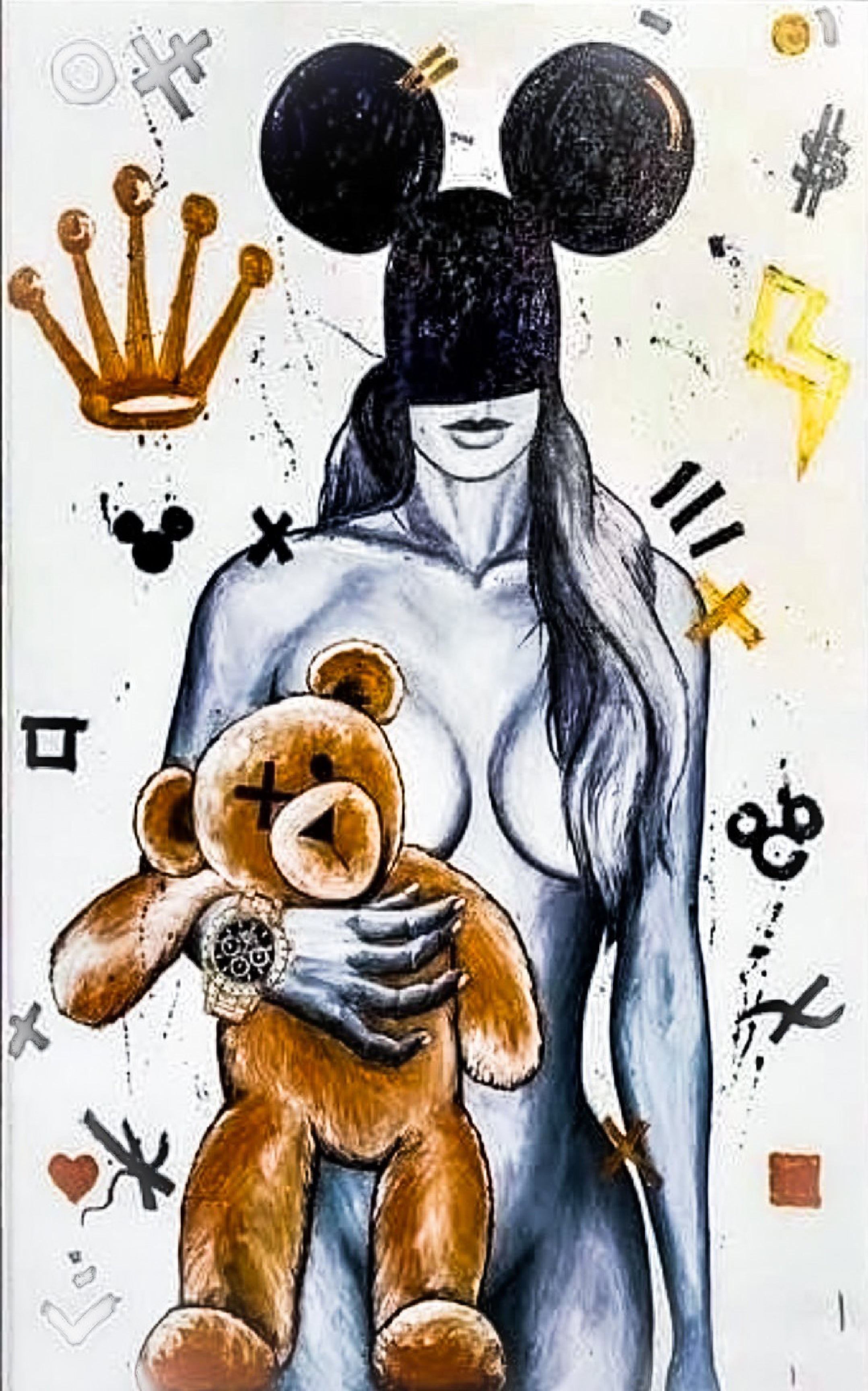 Abstract Mikey Woman Canvas Art