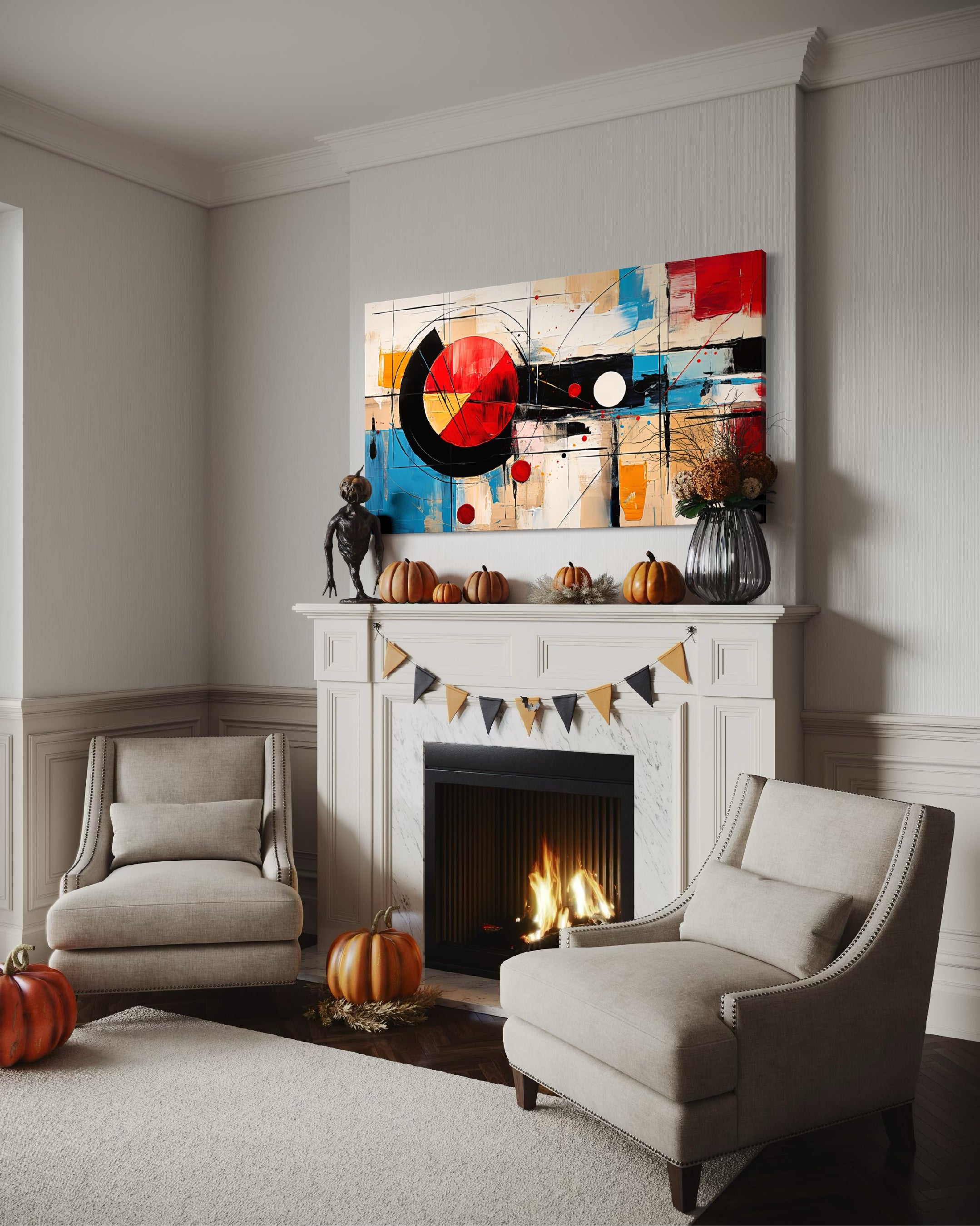 Alsingbago Large Abstract Canvas Wall Art