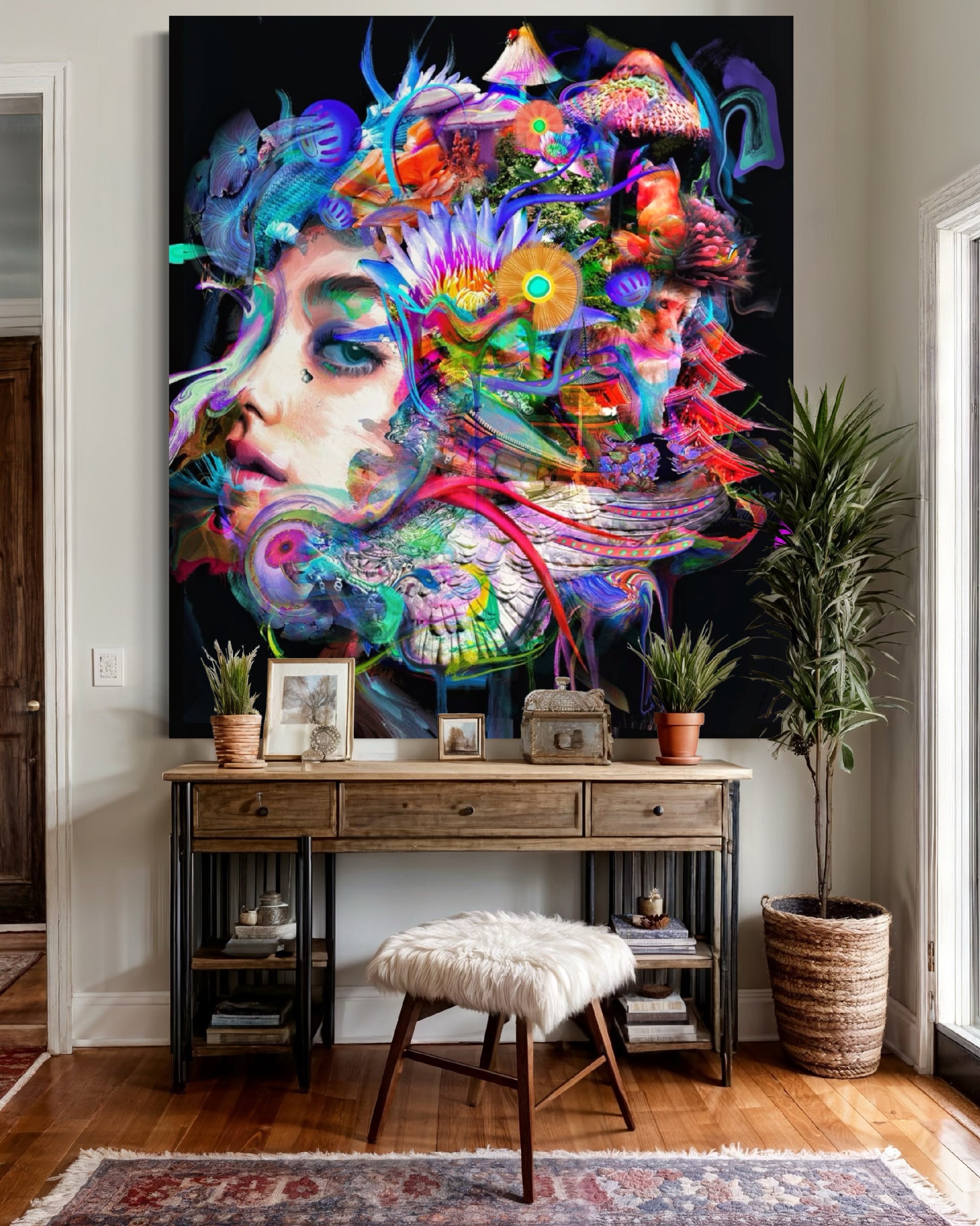 Paint Art Canva Poster And Wall Art Print Picture Modern Home Bedroom Decor