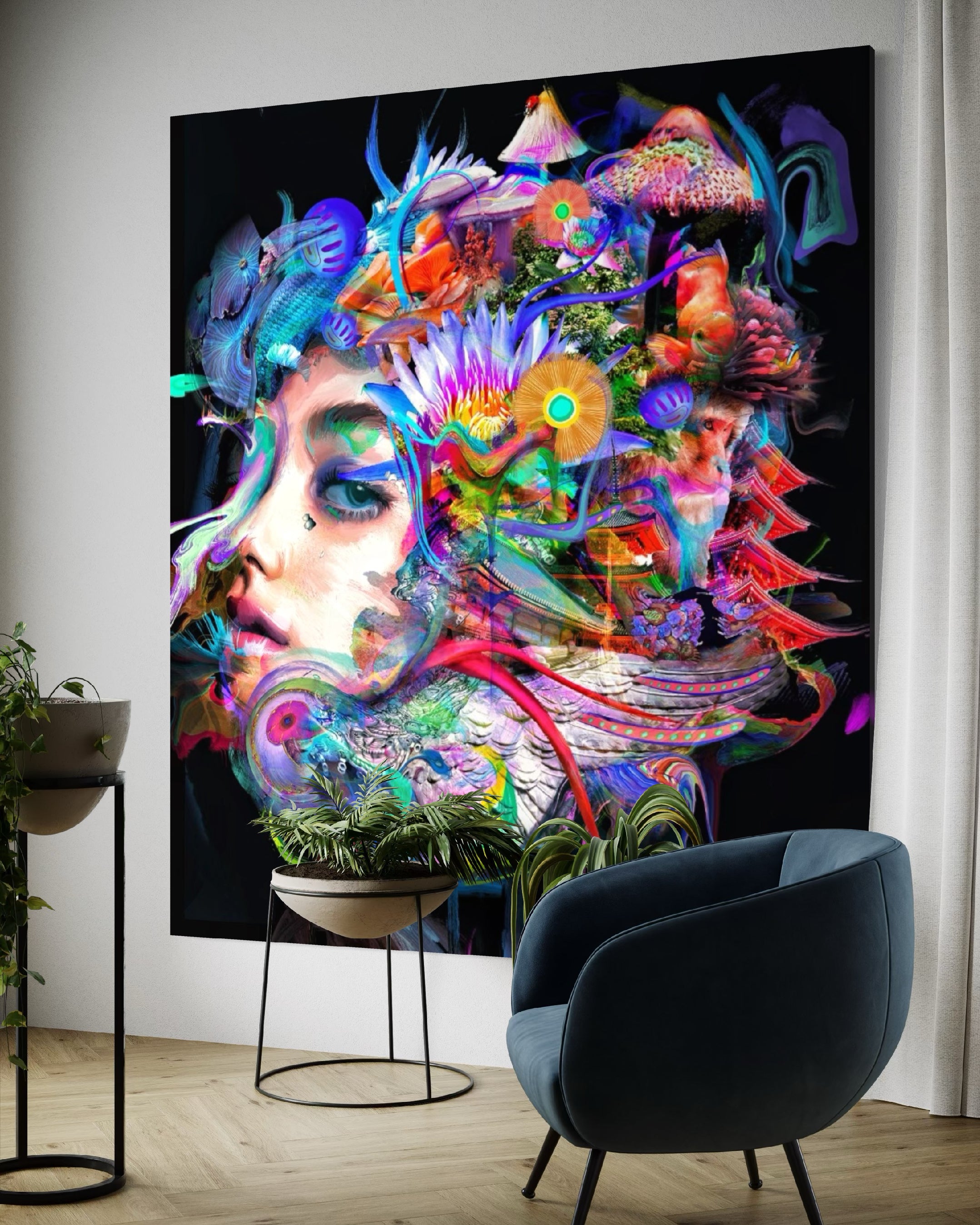 Paint Art Canva Poster And Wall Art Print Picture Modern Home Bedroom Decor