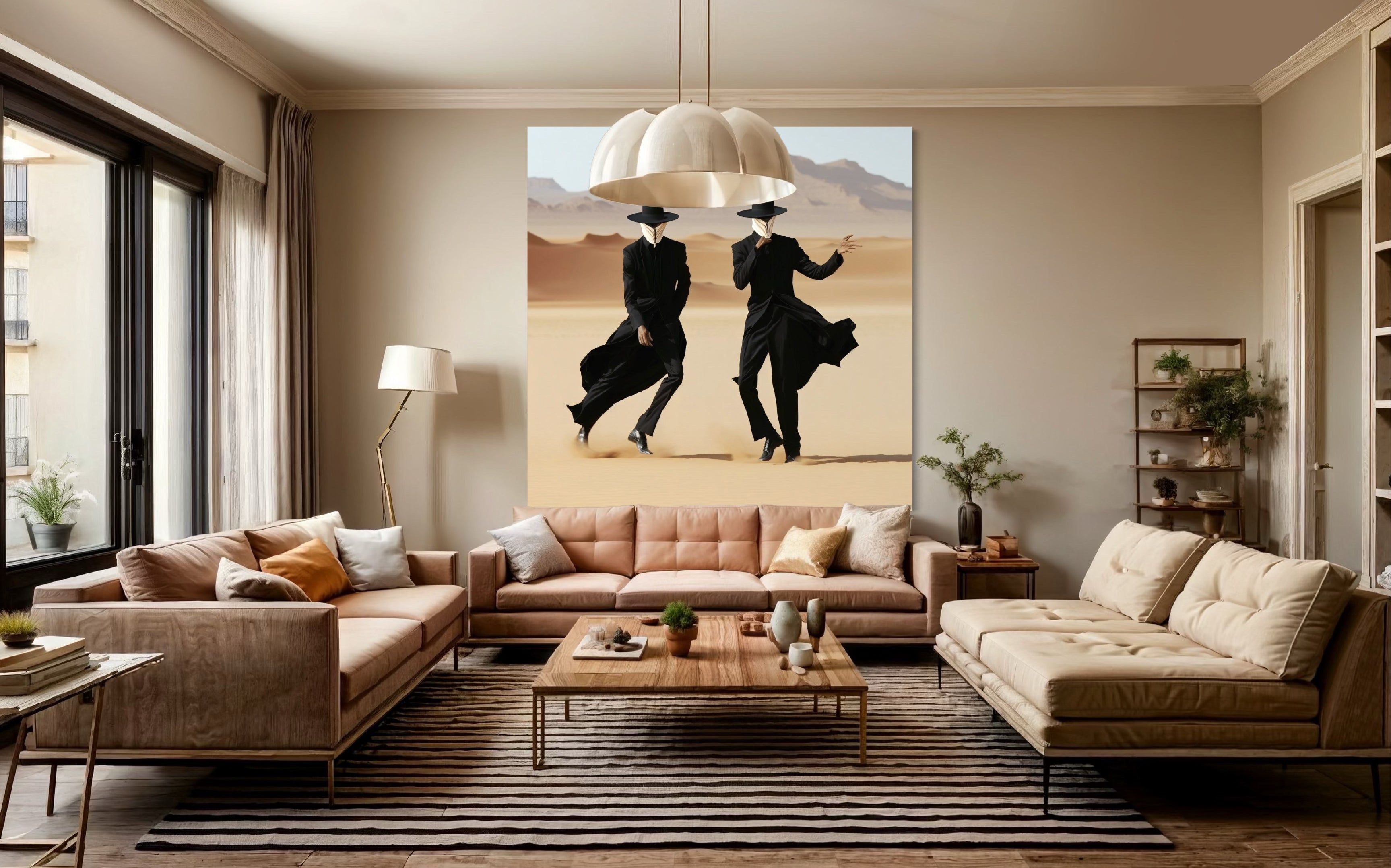 White dress escaping with glamour Canvas Art