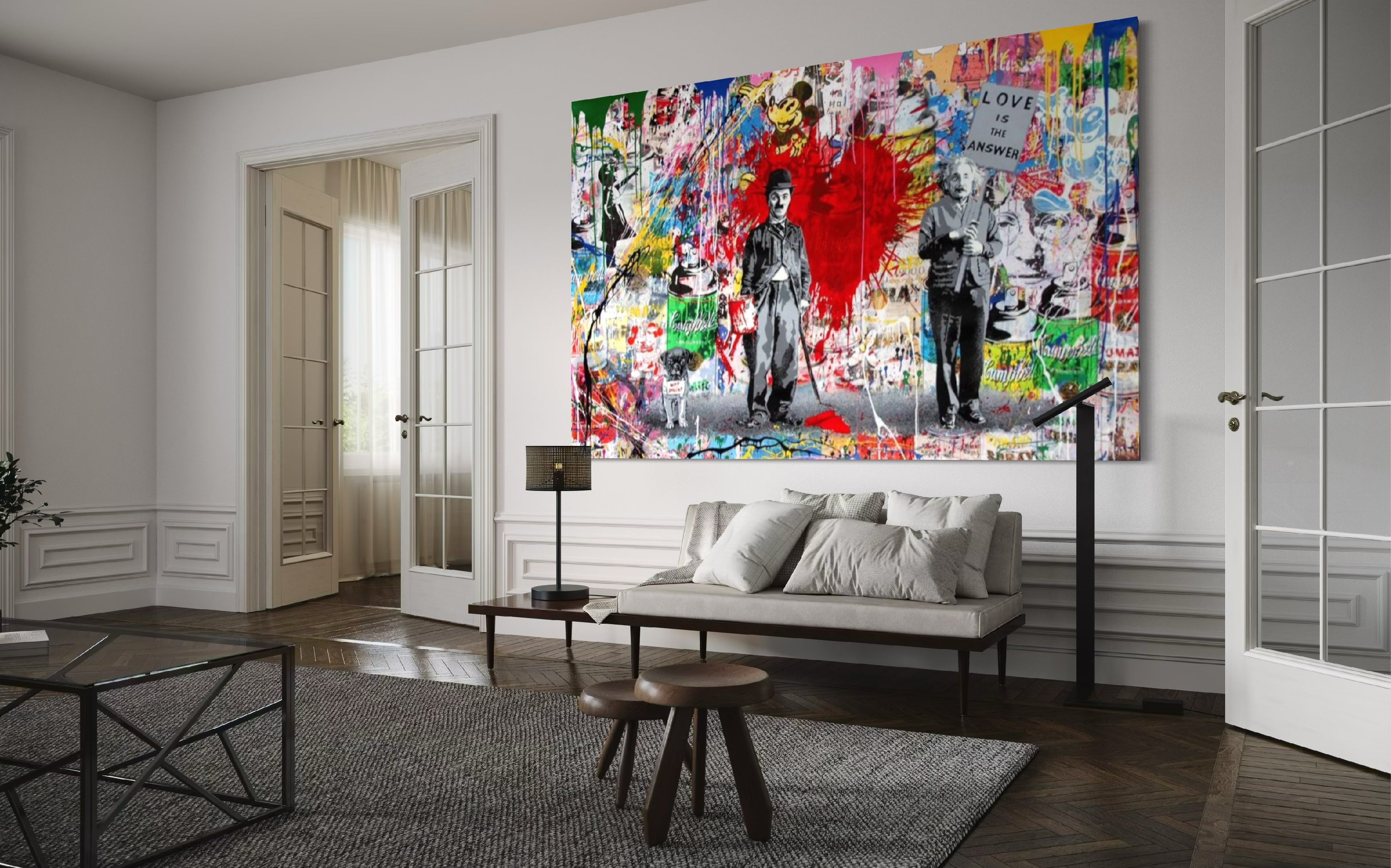 All We need is love Graffiti Canvas Art