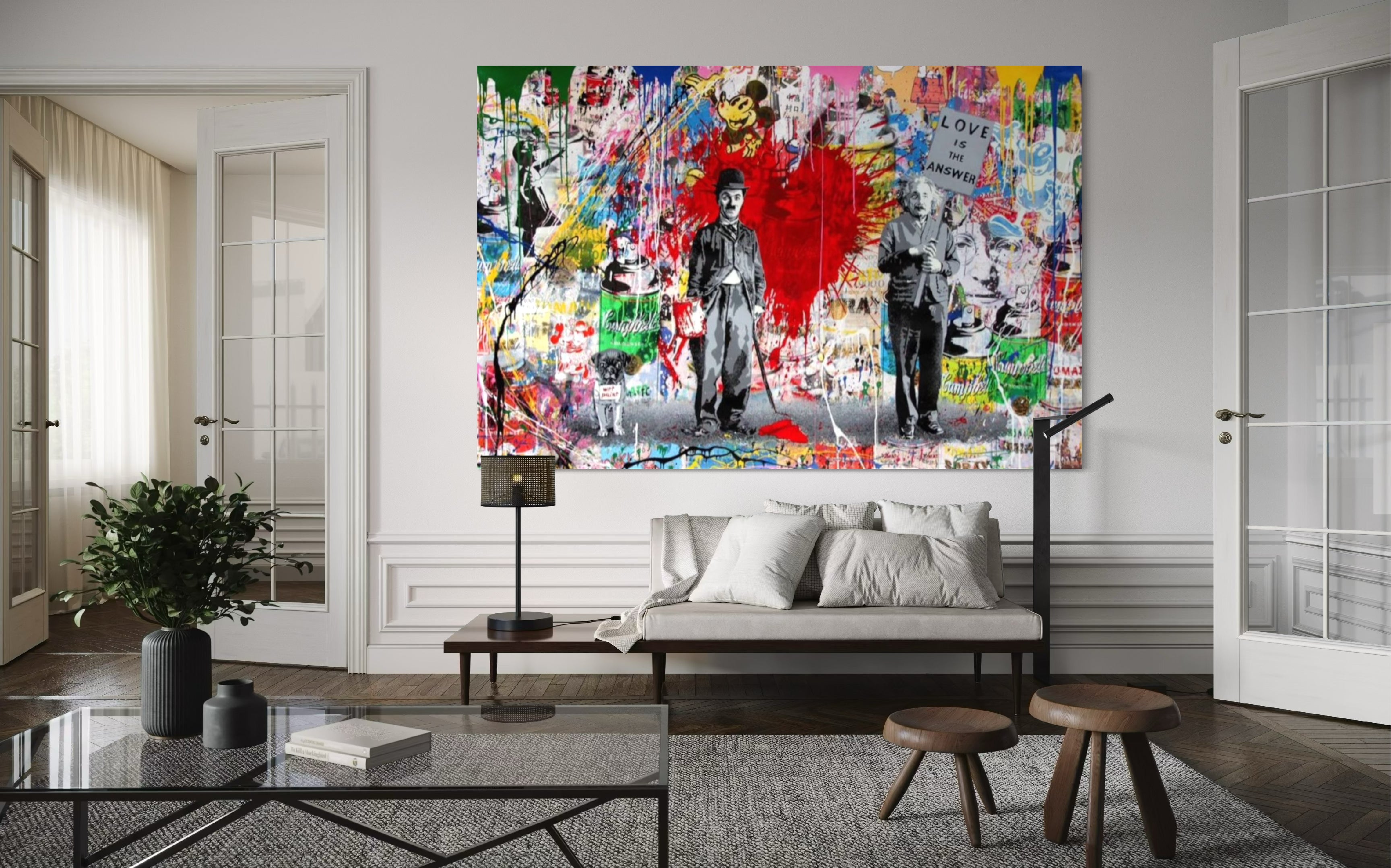 All We need is love Graffiti Canvas Art