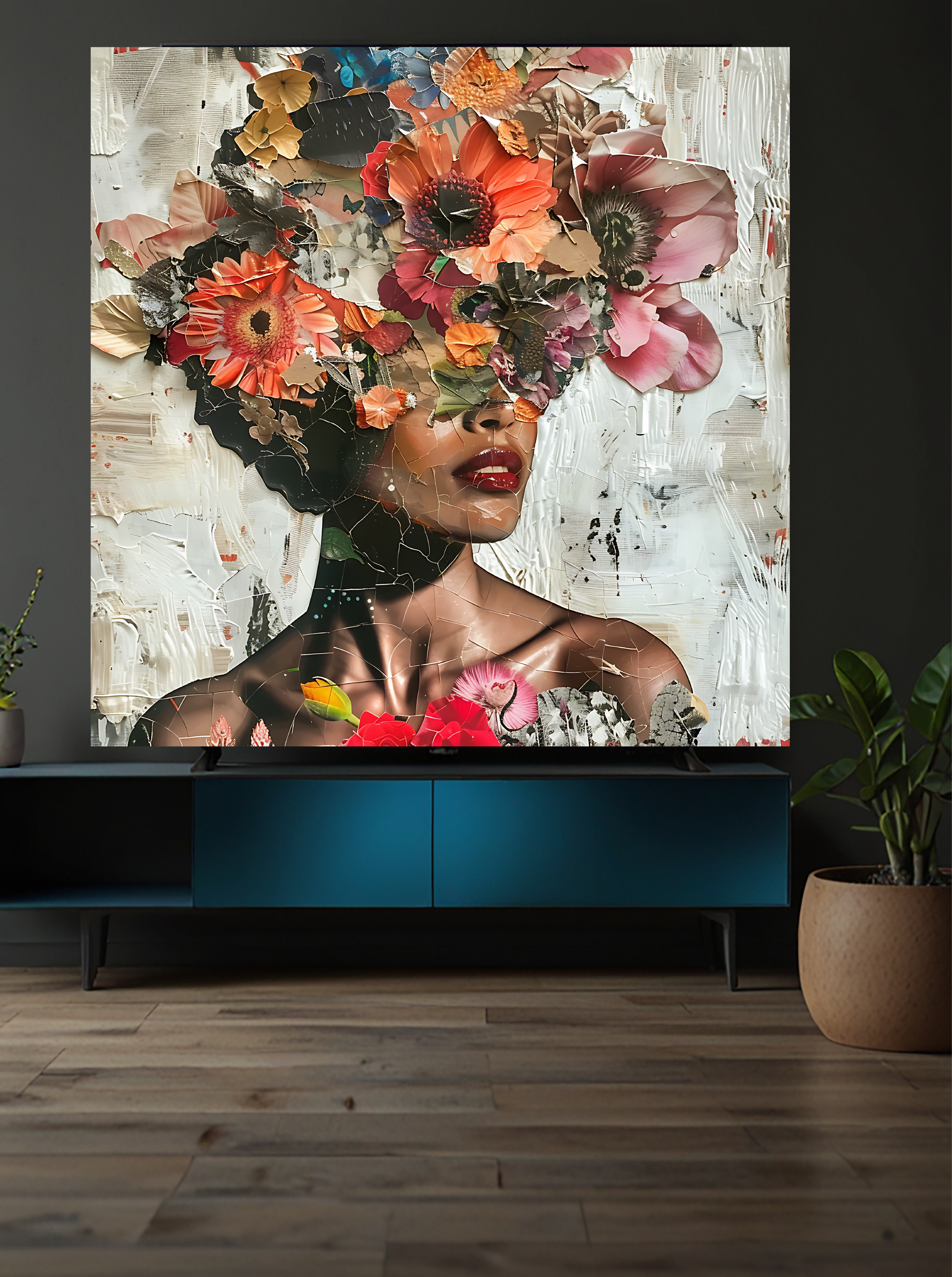 Woman Art Flowers Canvas Art