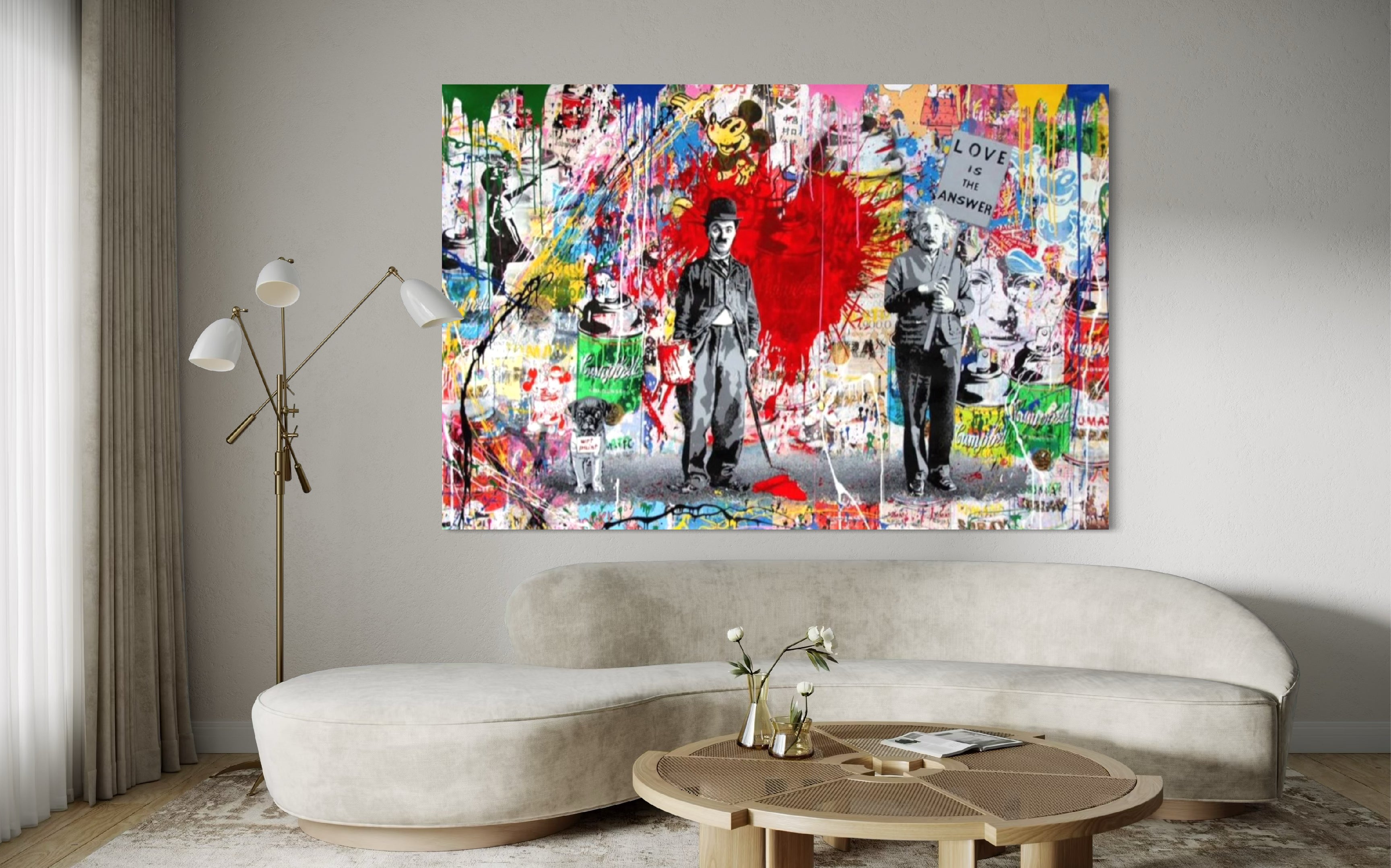 All We need is love Graffiti Canvas Art