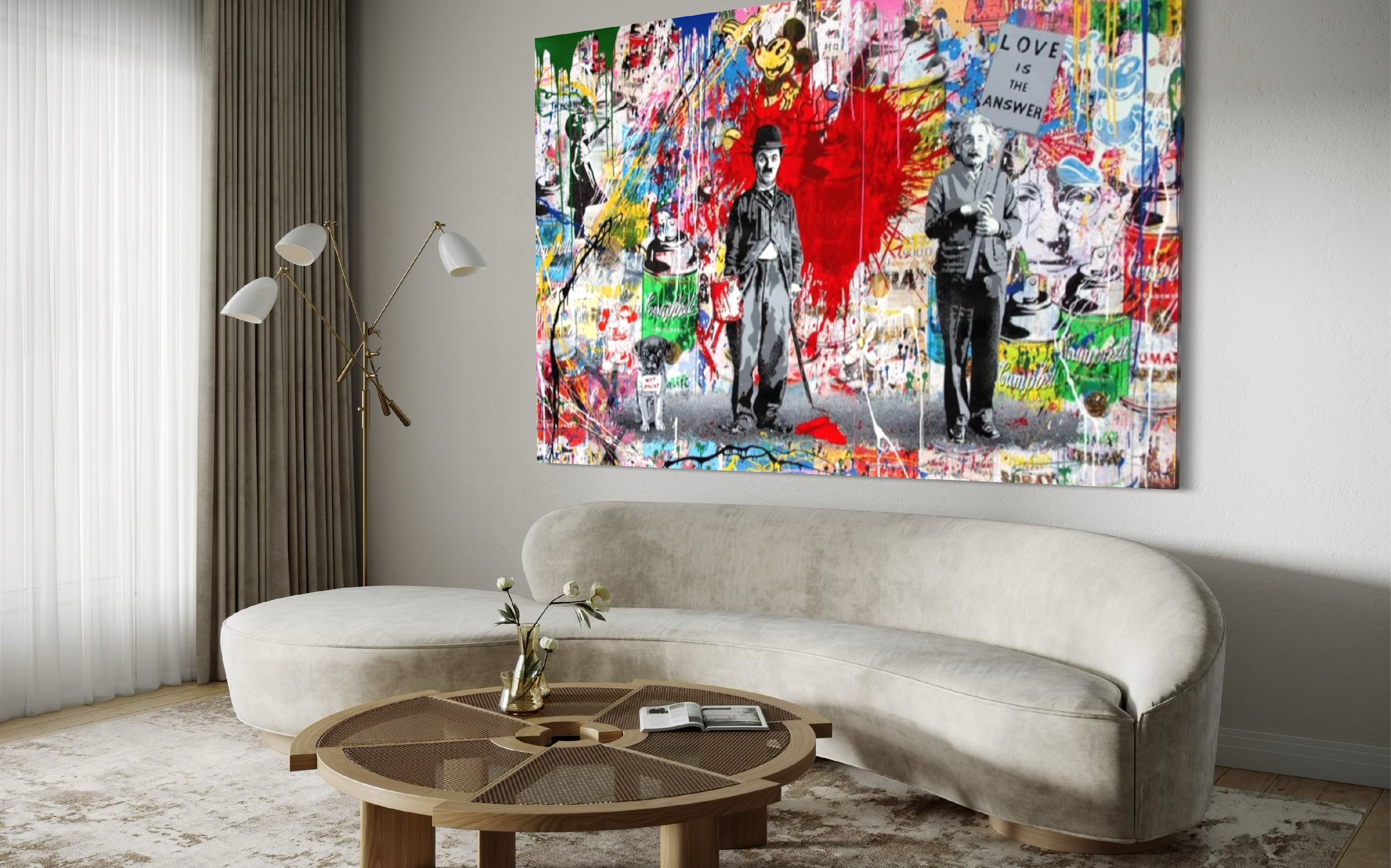 All We need is love Graffiti Canvas Art