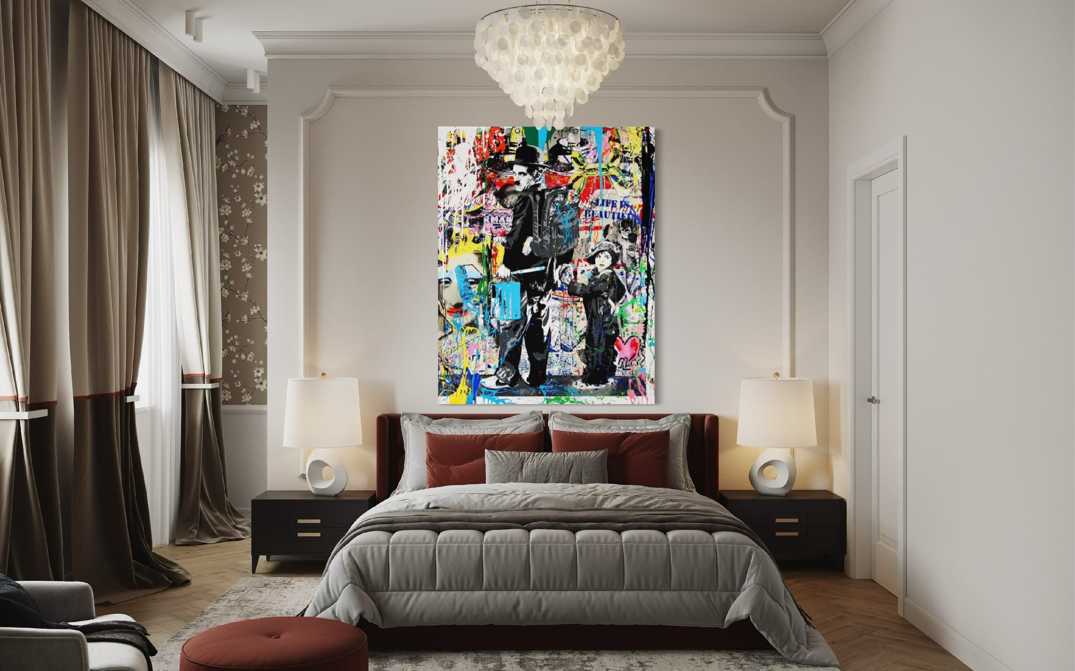 Movie Master Chaplin Abstract Graffiti Art