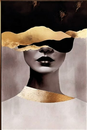 Woman Modern Canvas ,Modern Painting, Wall Art