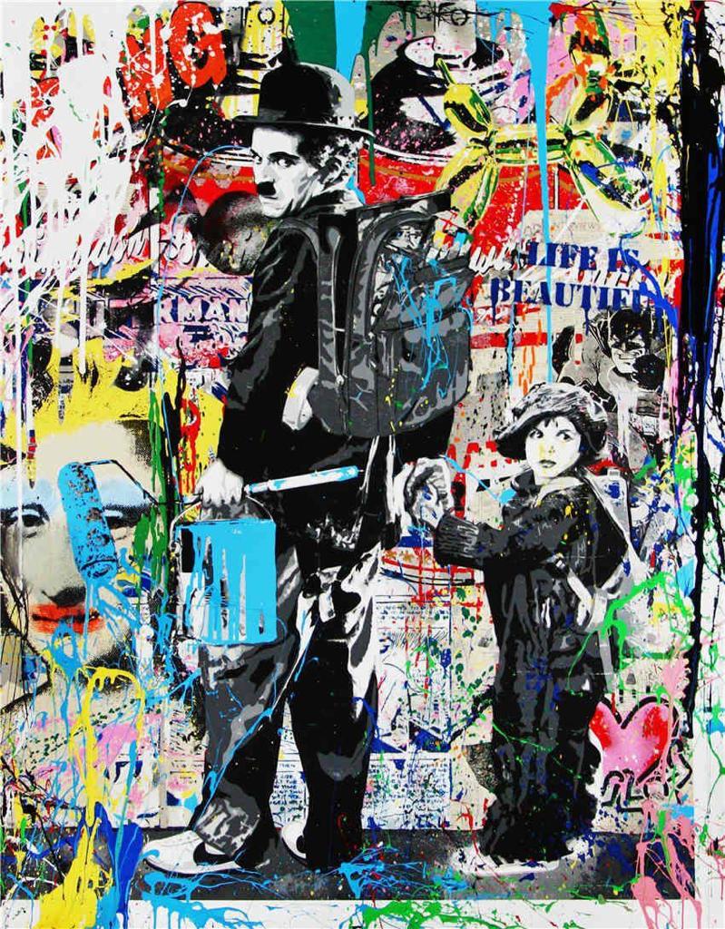 Movie Master Chaplin Abstract Graffiti Art