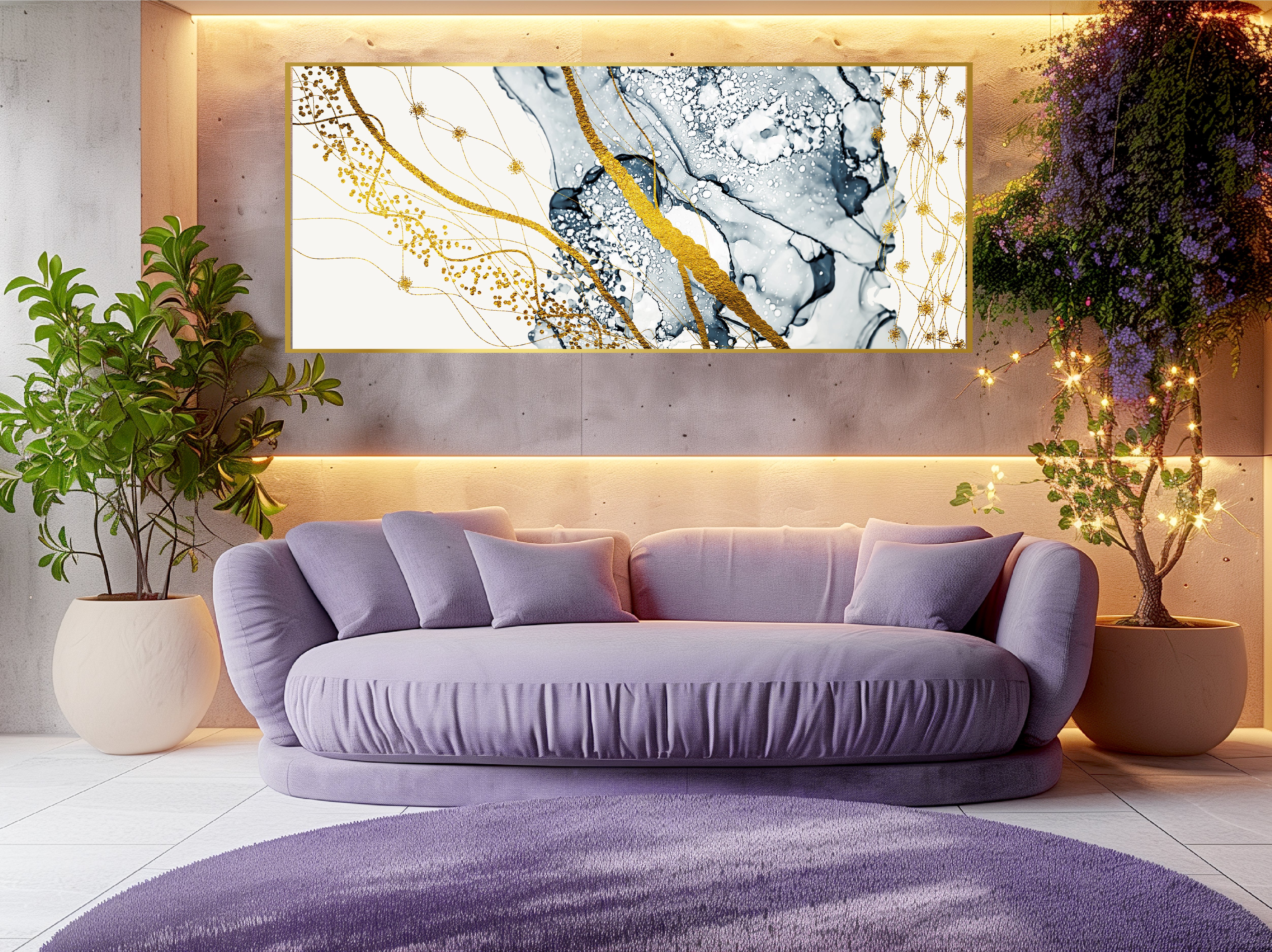 Abstract Texture Pattern Marble Acrylic Frame