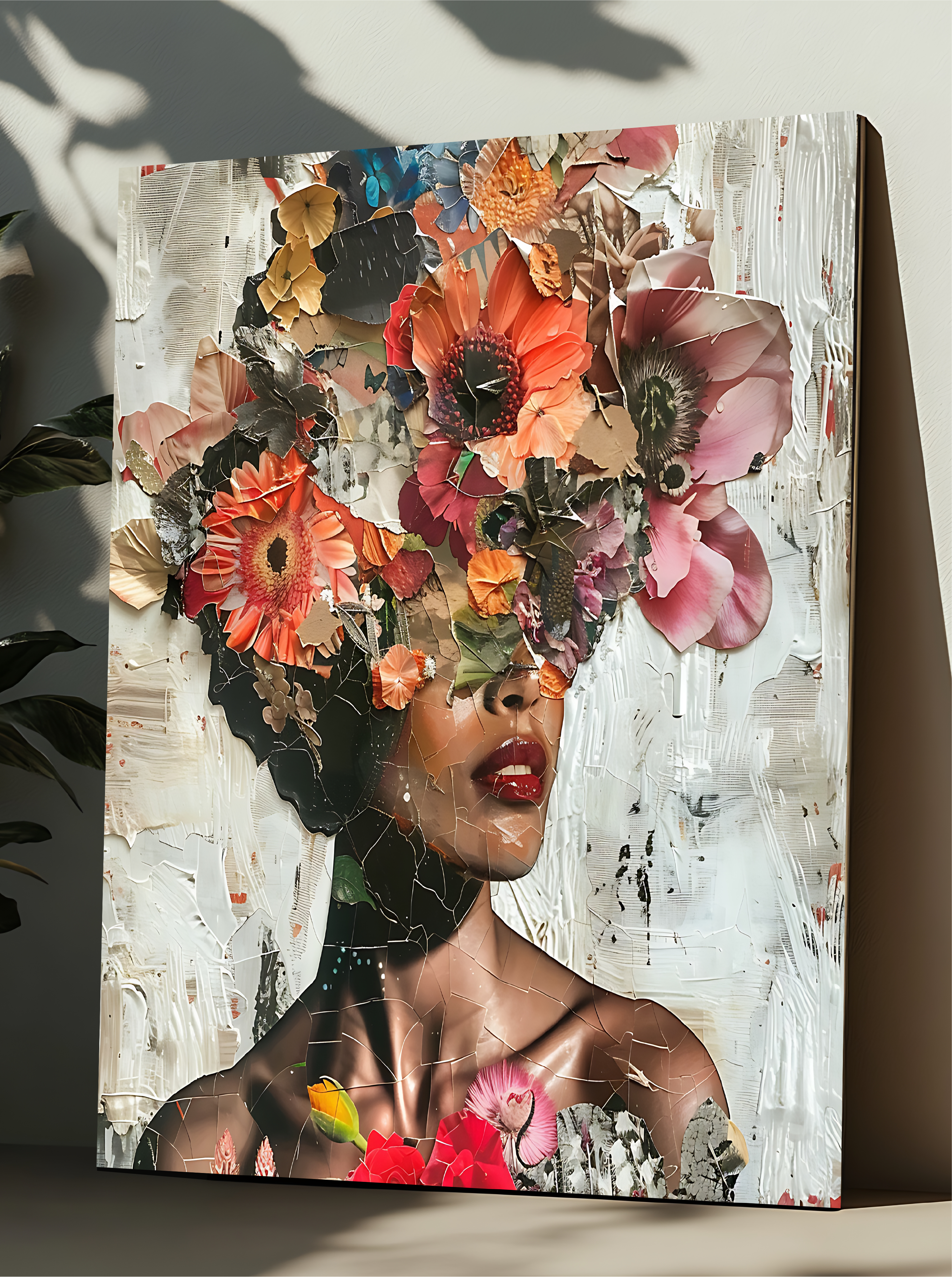 Woman Art Flowers Canvas Art